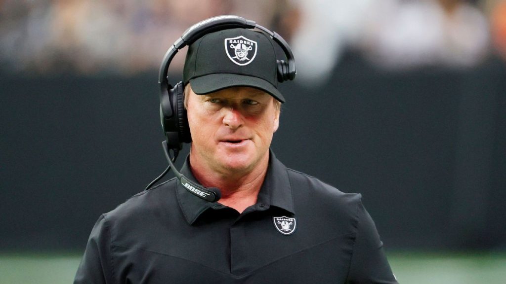 Raiders coach John Gruden has resigned after emails were released containing racist and homophobic content