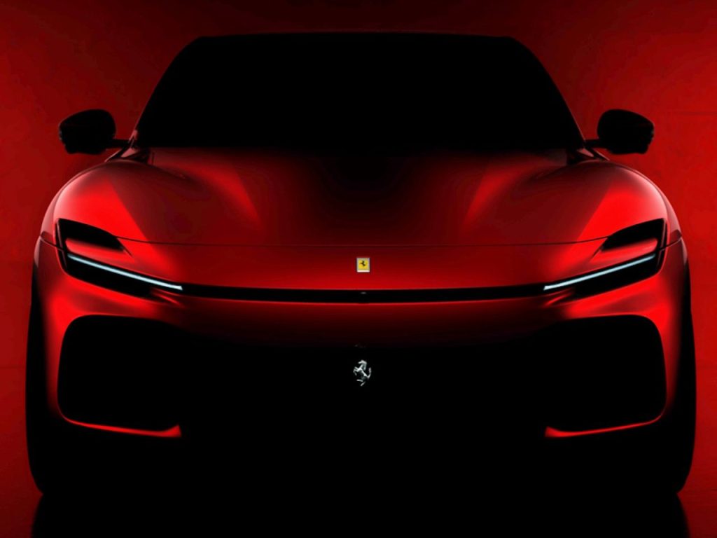 The first teaser for the Ferrari SUV has been revealed, the new Purosangue