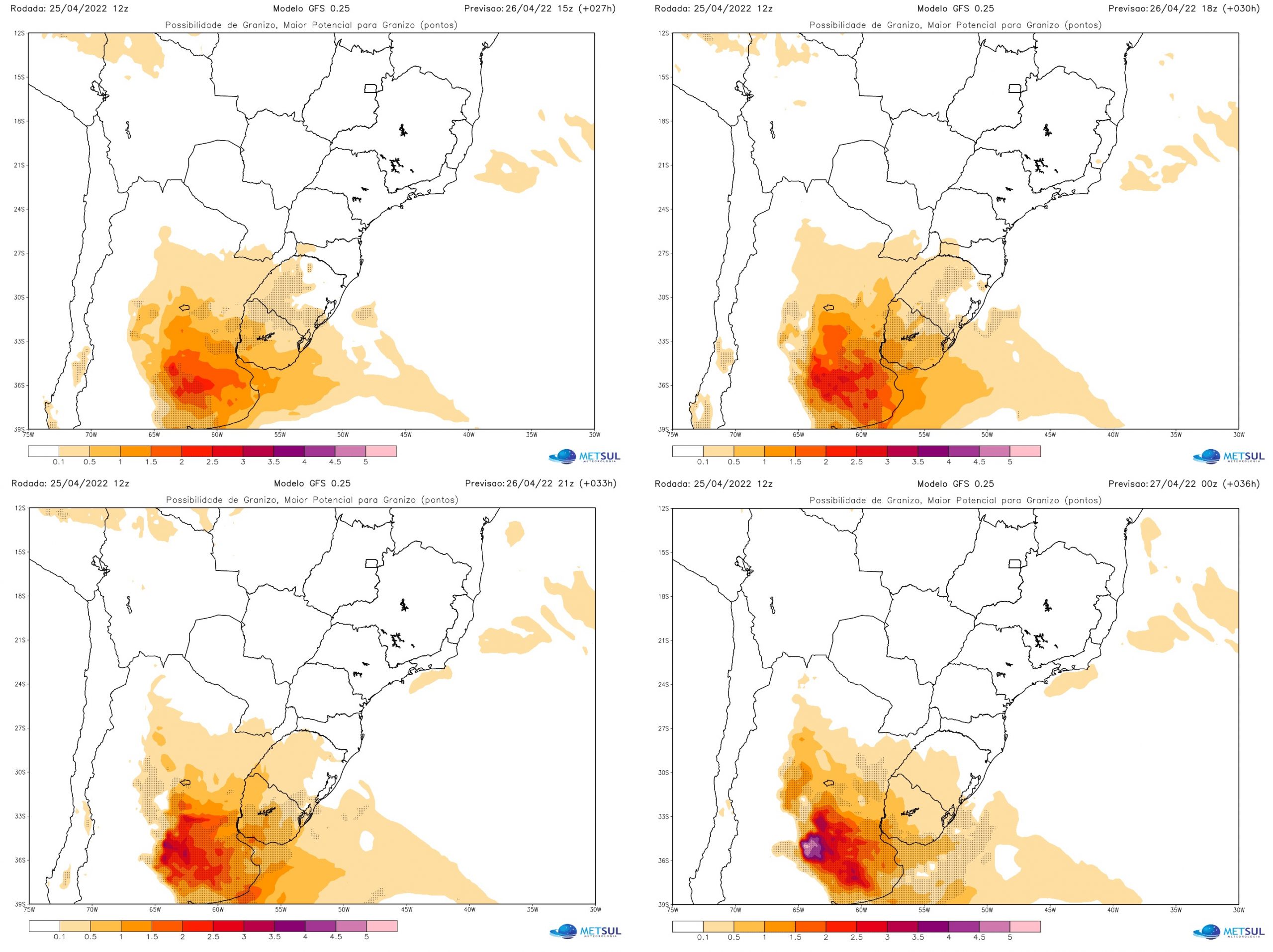 Un escenario crítico para tormentas violentas en Argentina